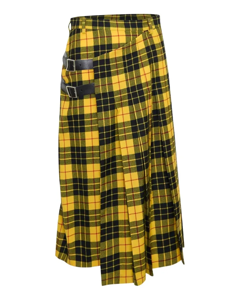 Undercover check-print buckled skirt - Gelb Gelb