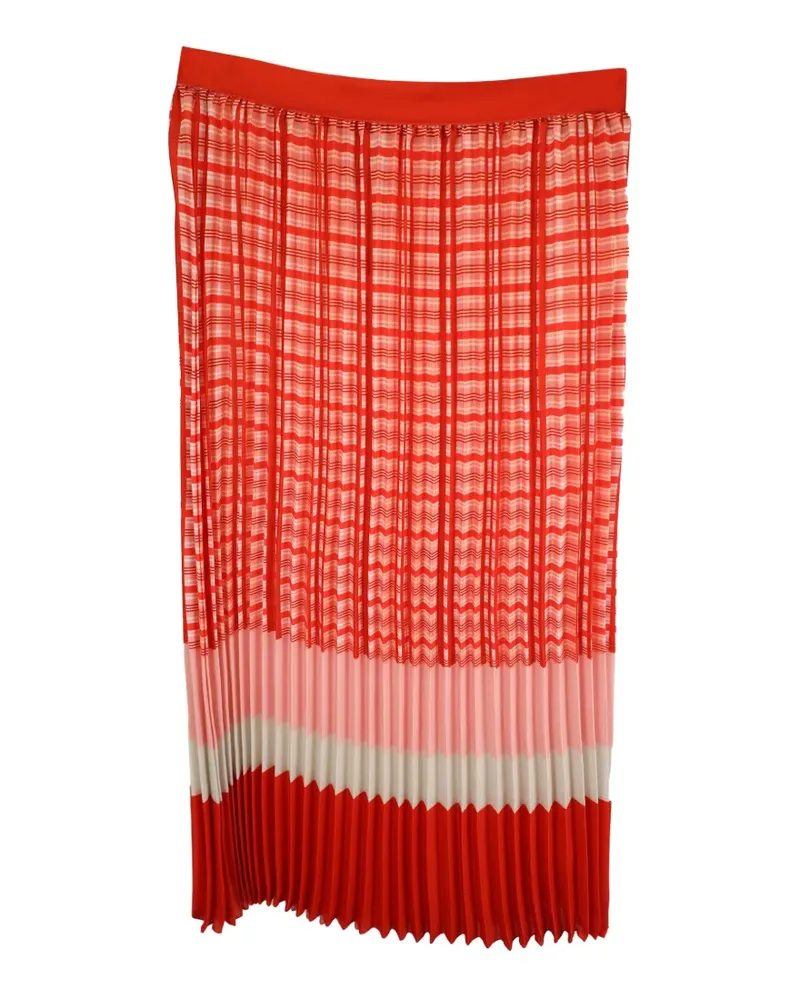 Iris & Ink plaid-pattern pleated skirt - Rot Rot