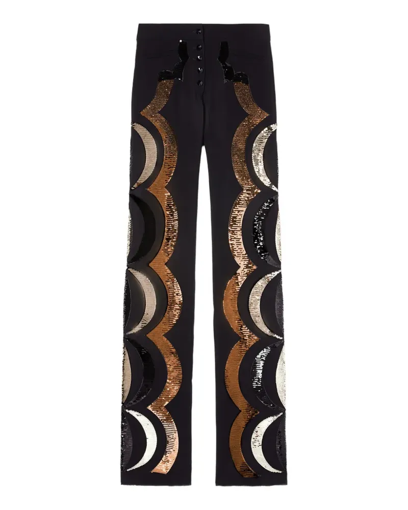 Emilio Pucci sequin-embellished straight-leg trousers - Schwarz Schwarz