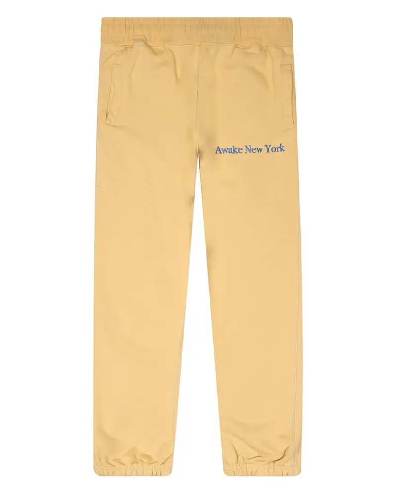 AWAKE NY Jogginghose mit Logo-Stickerei - Gelb Gelb