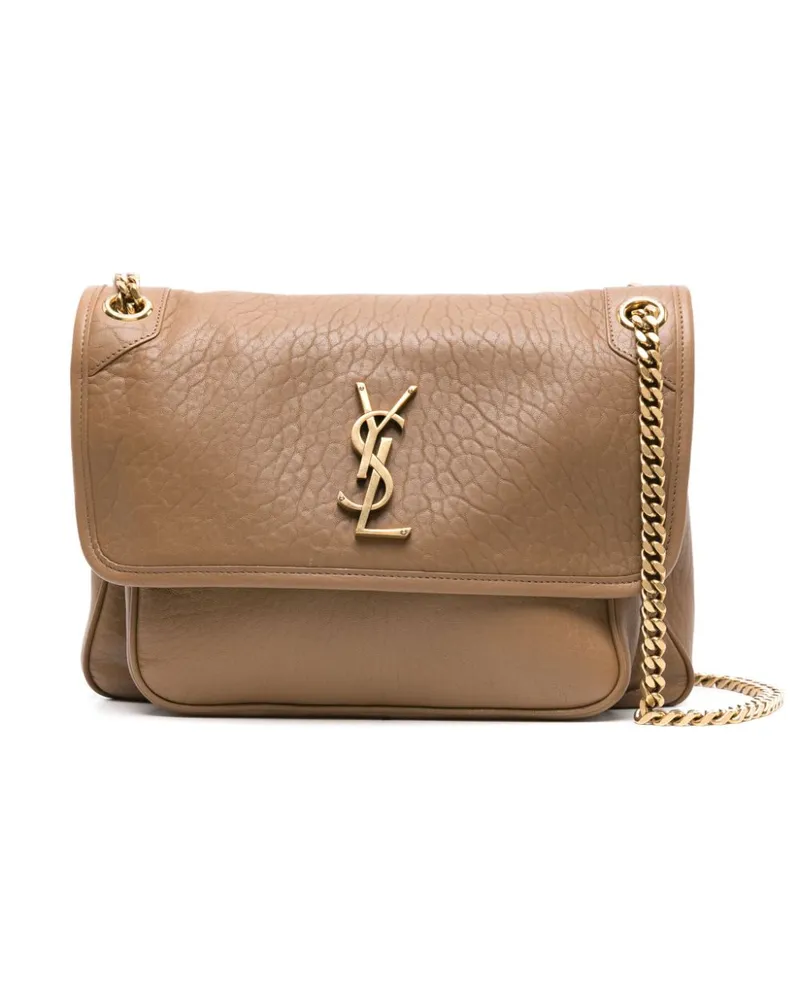 Saint Laurent Mittelgroße Niki Schultertasche - Braun Braun