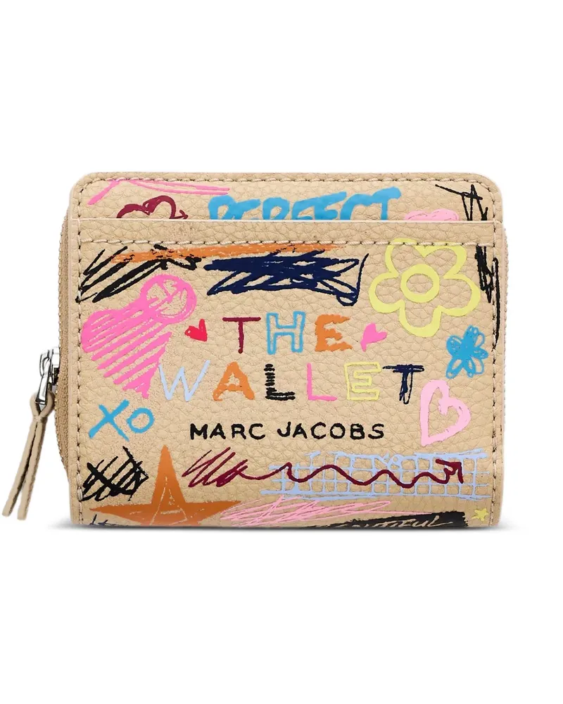 Marc Jacobs Mini Scribble Portemonnaie - Nude Nude