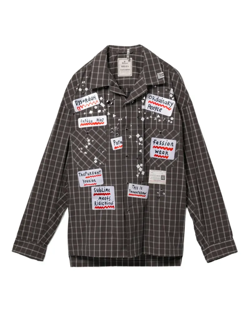 MIHARAYASUHIRO all-over graphic print shirt - Grau Grau