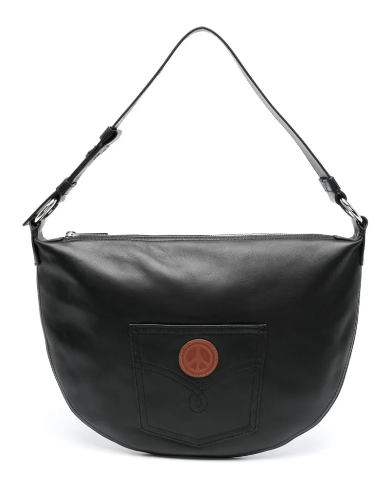 Moschino Verstellbare Schultertasche - Schwarz Schwarz
