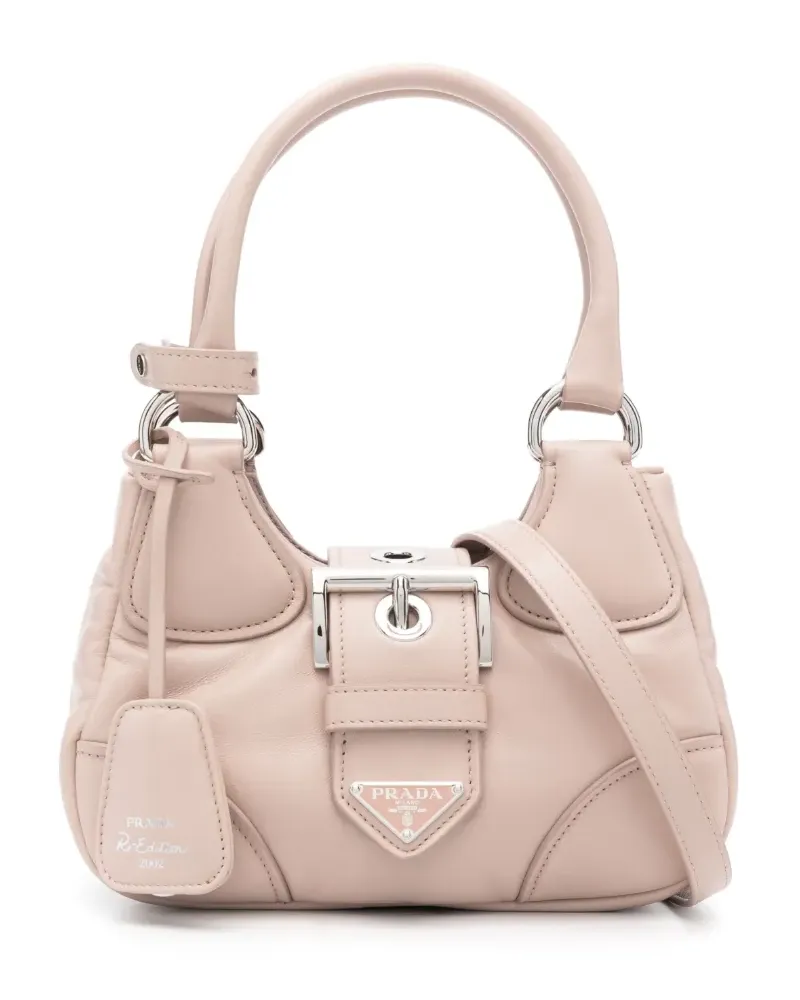 Prada Handtasche mit Triangel-Logo - Nude Nude