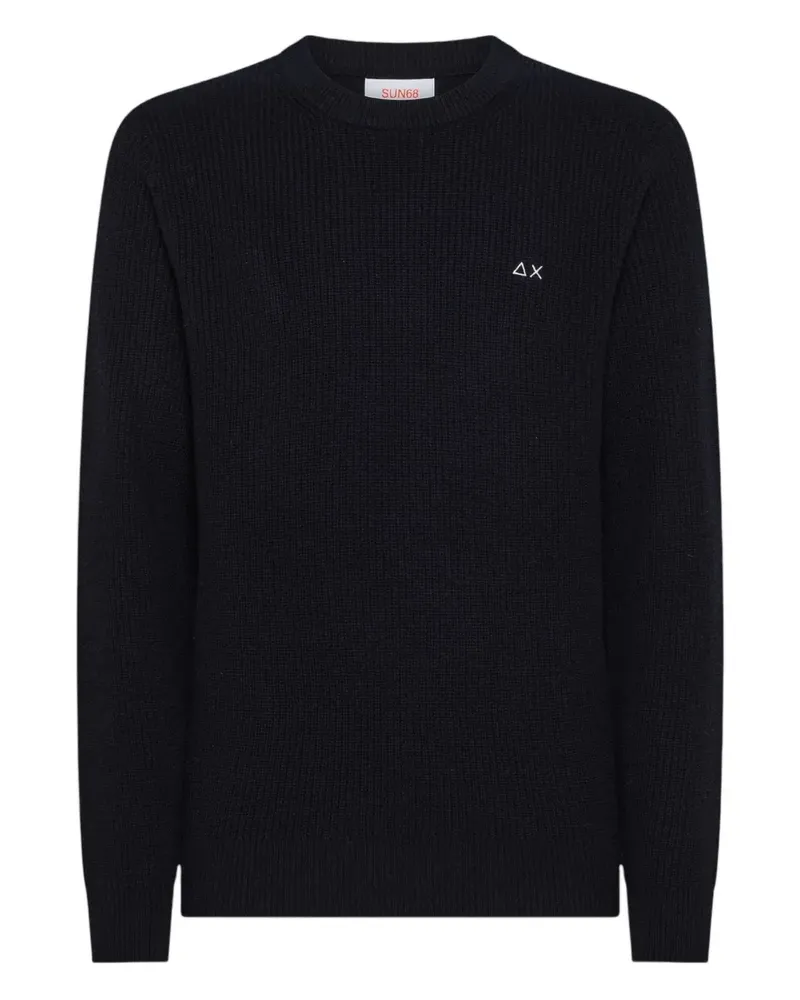 Sun68 ribbed-knit long-sleeve sweater - Blau Blau