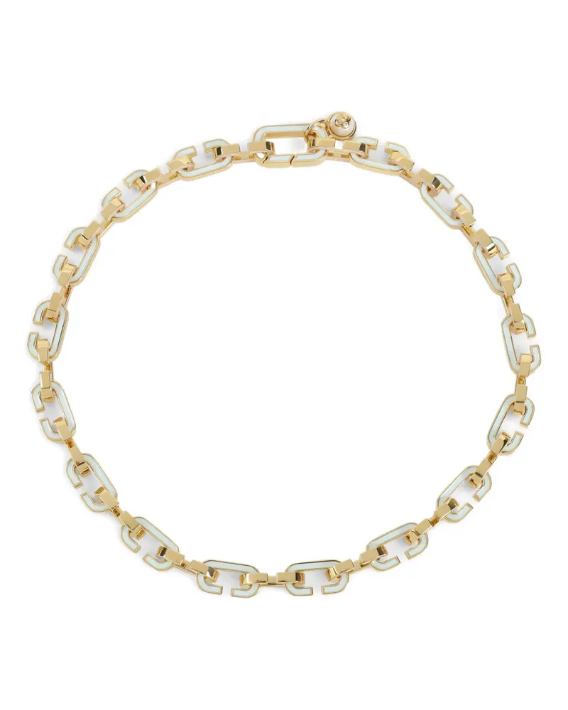 Casablanca Paris enamelled link chain necklace - Gold Gold