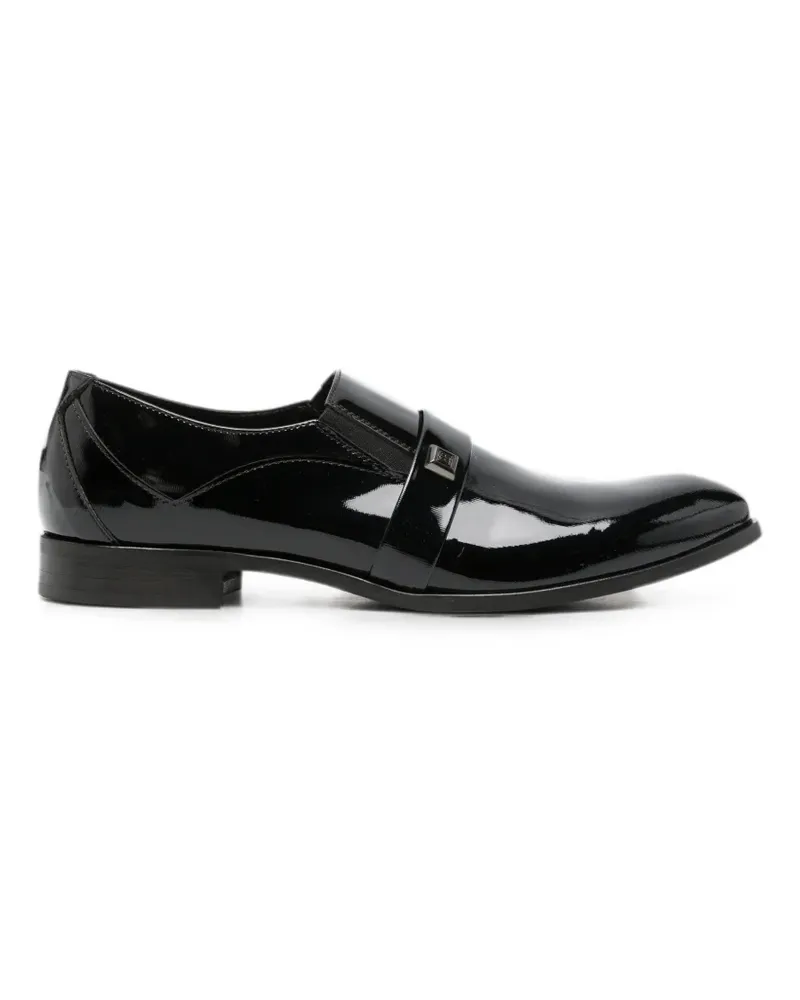 Carlo Pignatelli Slip-On-Sneakers in Lackoptik - Schwarz Schwarz