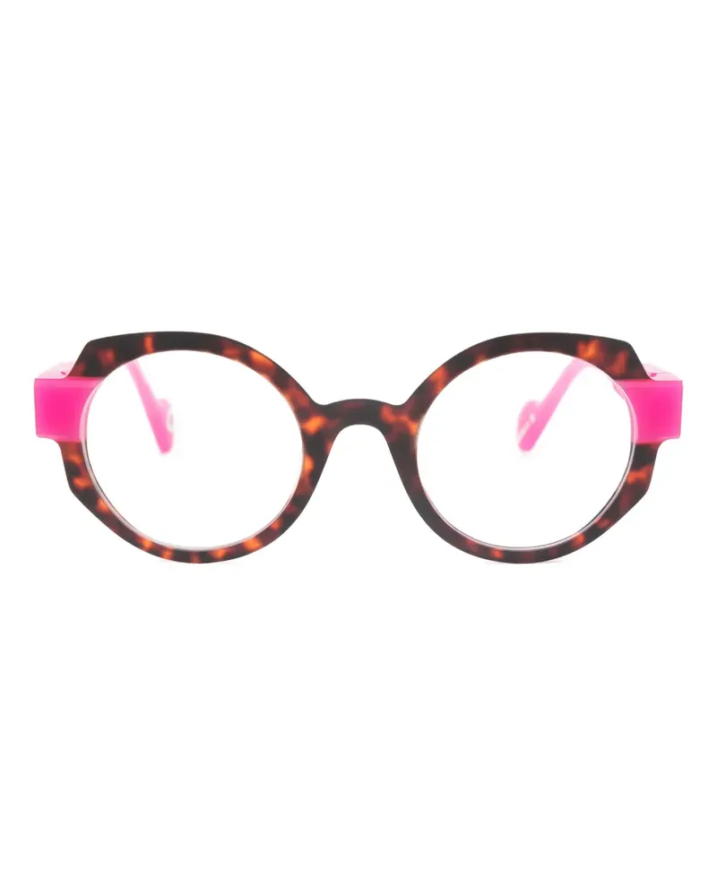 Etnia Barcelona Chroma Brille mit geometrischem Gestell - Braun Braun