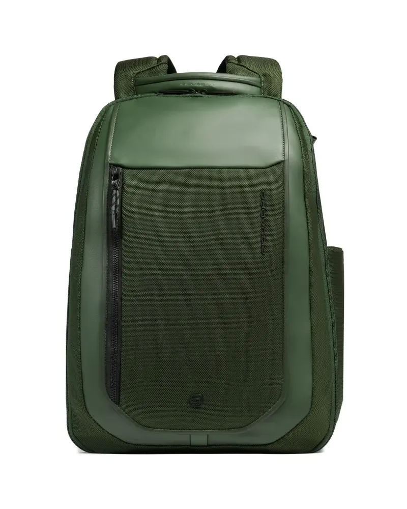 Piquadro Strukturierter Laptop-Rucksack - Grün Grün