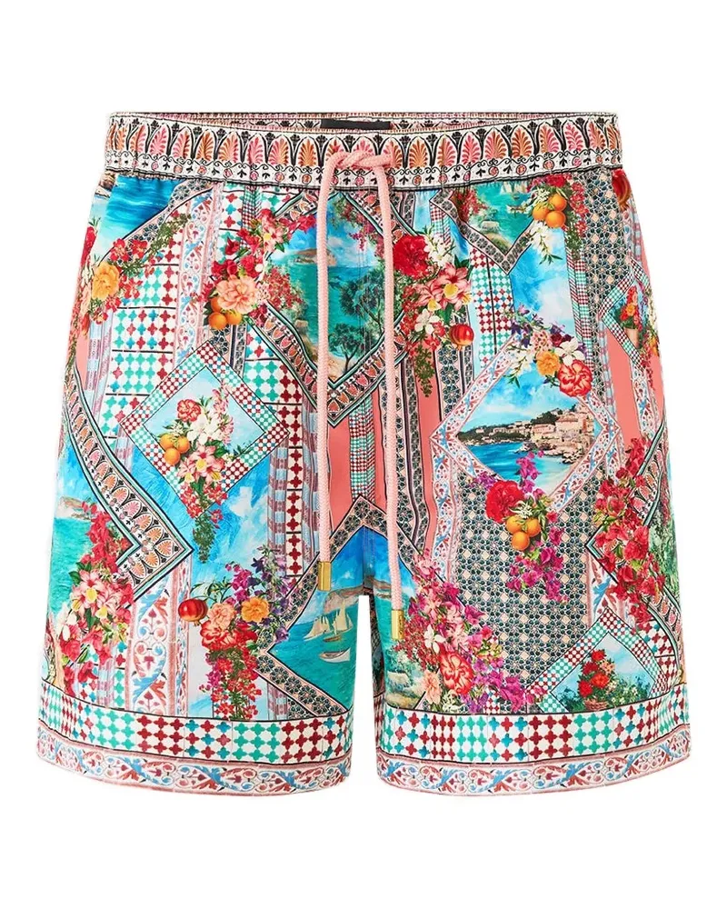 Camilla floral-print swim shorts - Blau Blau