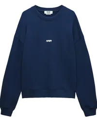 MSGM Sweatshirt mit Logo-Print Blau