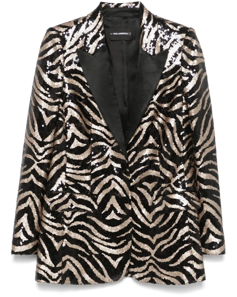 Karl Lagerfeld Karl Studio Blazer mit Pailletten - Schwarz Schwarz