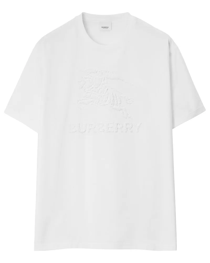 Burberry T-Shirt mit Jacquardmuster - Weiß Weiß