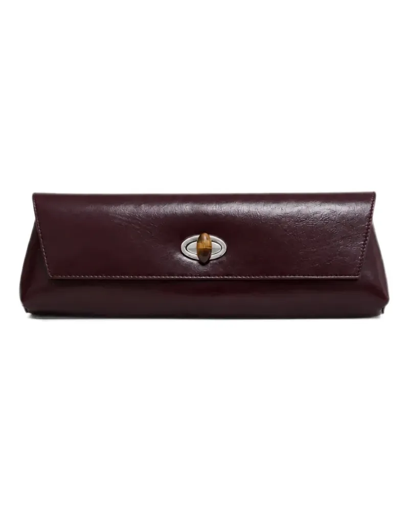 Christopher Esber Buki patent leather clutch bag - Rot Rot