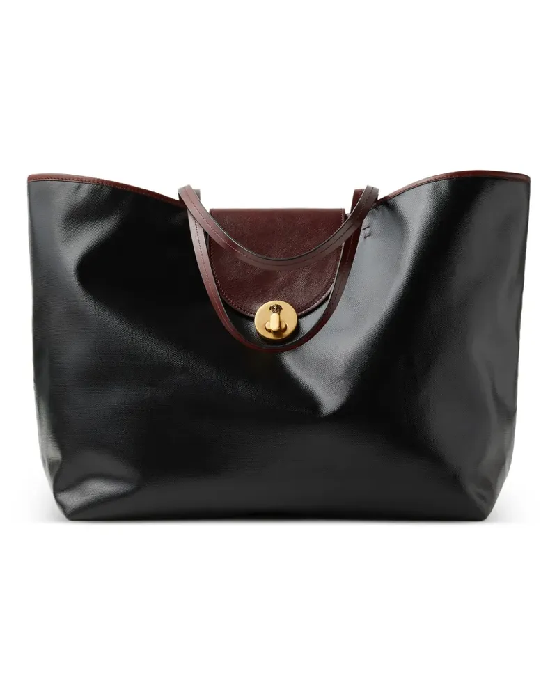 Versace Große Vivian Tote Bag aus beschichtetem Canvas - Schwarz Schwarz