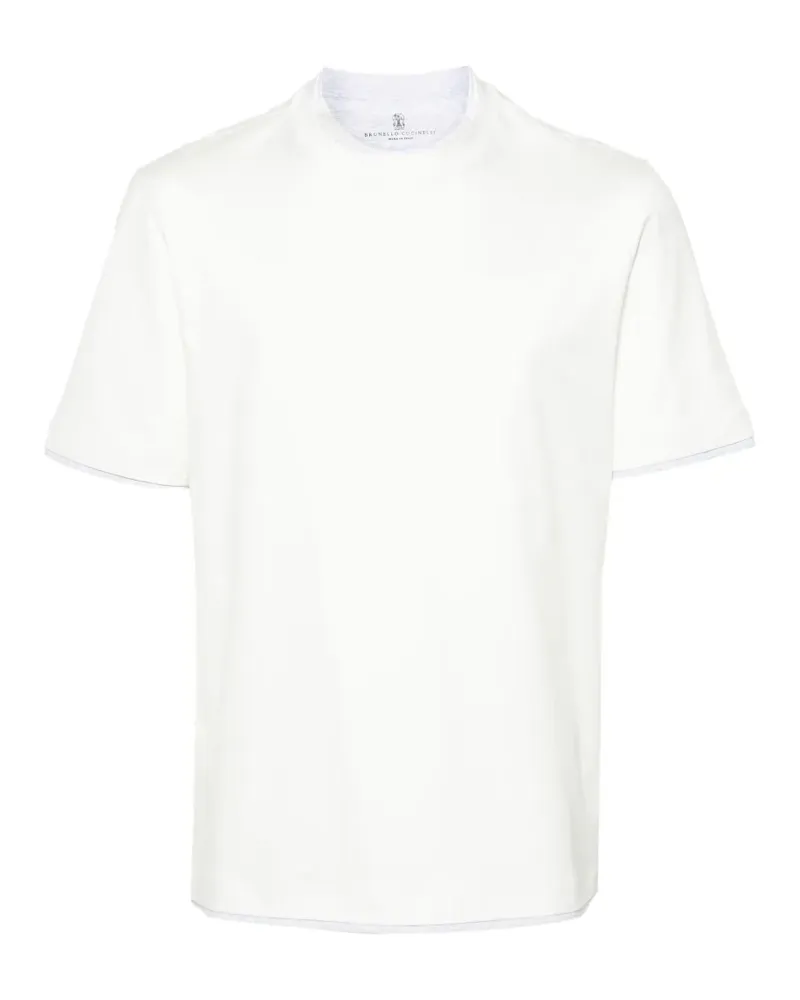 Brunello Cucinelli layered-detail T-shirt - Weiß Weiß