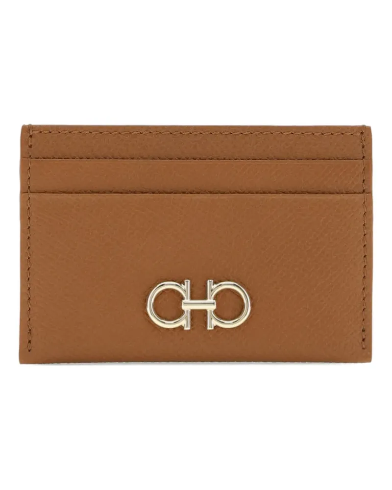Ferragamo logo-plaque card holder - Braun Braun