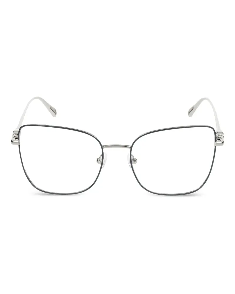 Longchamp Brille mit geometrischem Gestell - Silber Silber