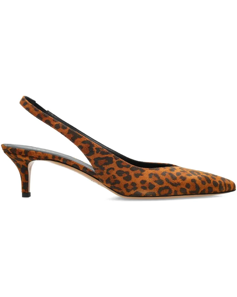 Isabel Marant Slingback-Pumps mit Leoparden-Print 50mm - Braun Braun