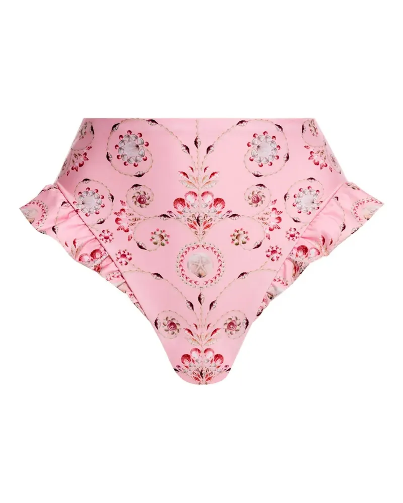 AGUA BENDITA Gerüschtes Jengibre Playa Bikinihöschen - Rosa Rosa