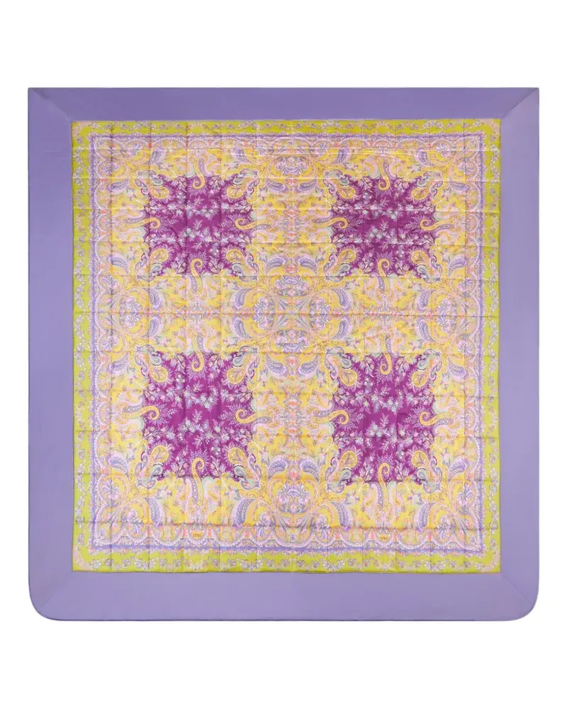 Etro Steppdecke mit Paisley-Print - Violett Violett