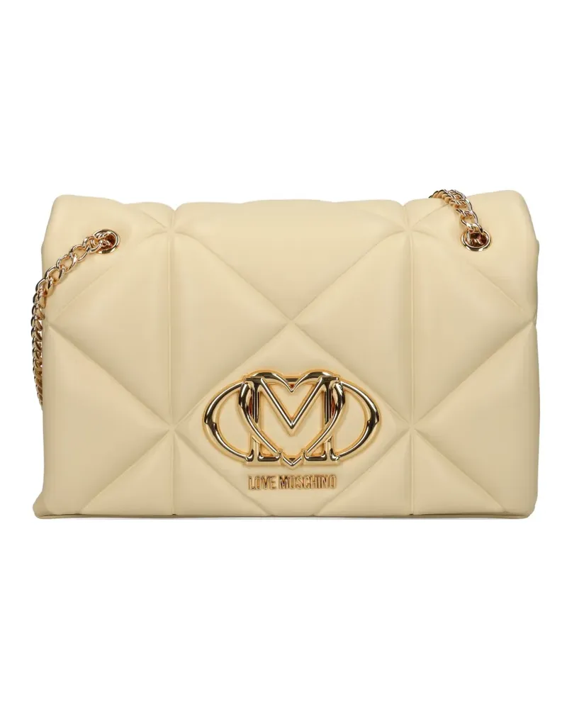 Moschino diamond-quilted shoulder bag - Nude Nude