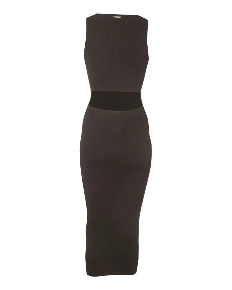 Michael Kors Geripptes Minikleid mit Cut-Out - Schwarz Schwarz