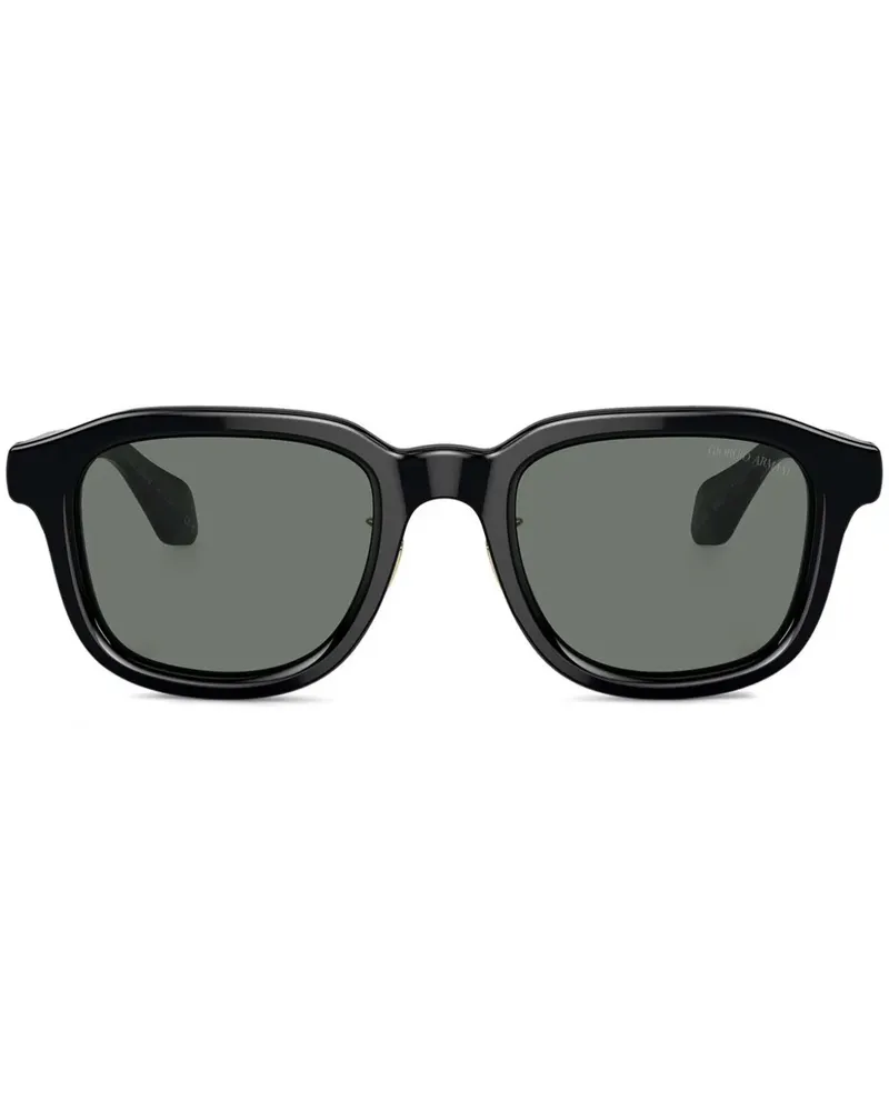 Giorgio Armani Sonnenbrille mit eckigem Gestell - Schwarz Schwarz