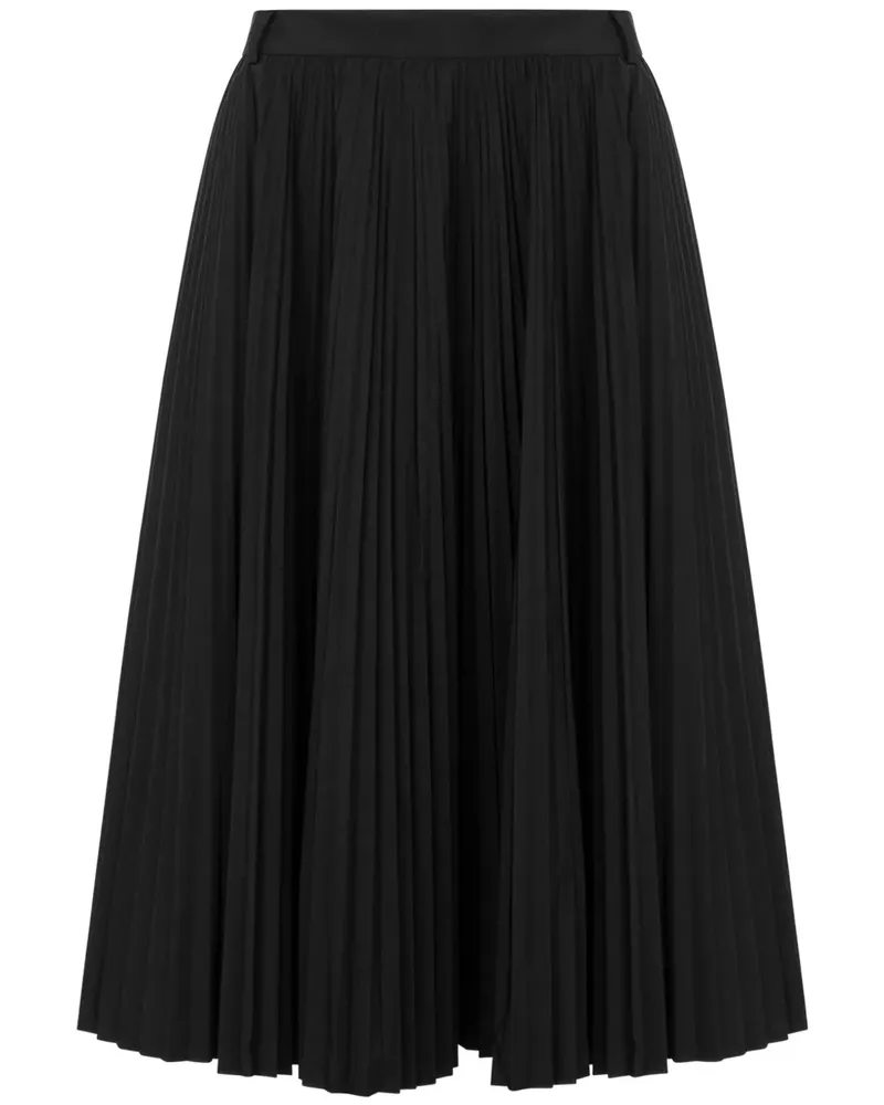 Moschino Midirock mit Falten - Schwarz Schwarz