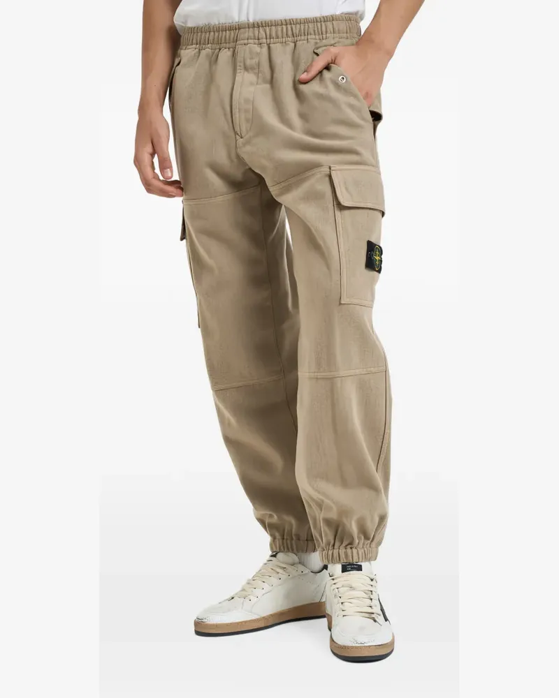Stone Island 3100050 wool nylon Flannel-TC joggers - Nude Nude