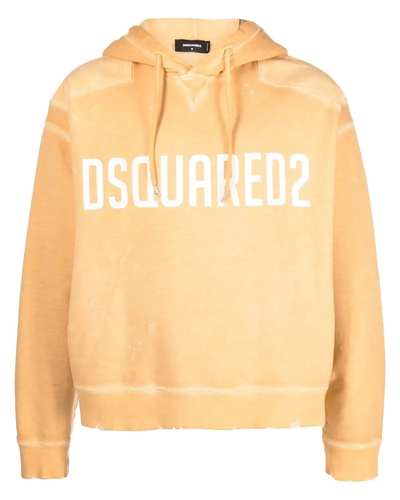 Dsquared2 Hoodie mit Kordelzug - Gelb Gelb