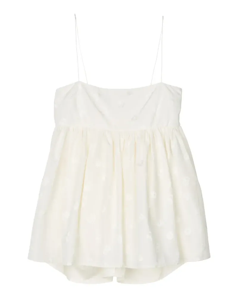 Cecilie Bahnsen Veronica Bluse mit Schößchen - Nude Nude