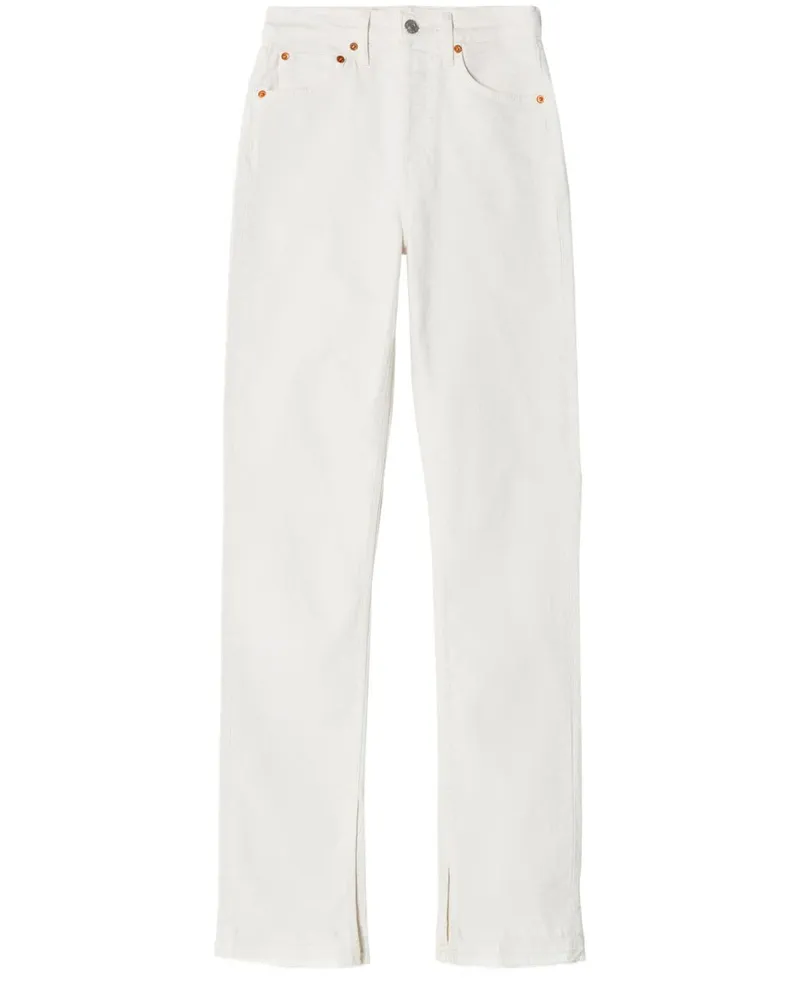 RE/DONE Skinny-Jeans mit hohem Bund - Weiß Weiß
