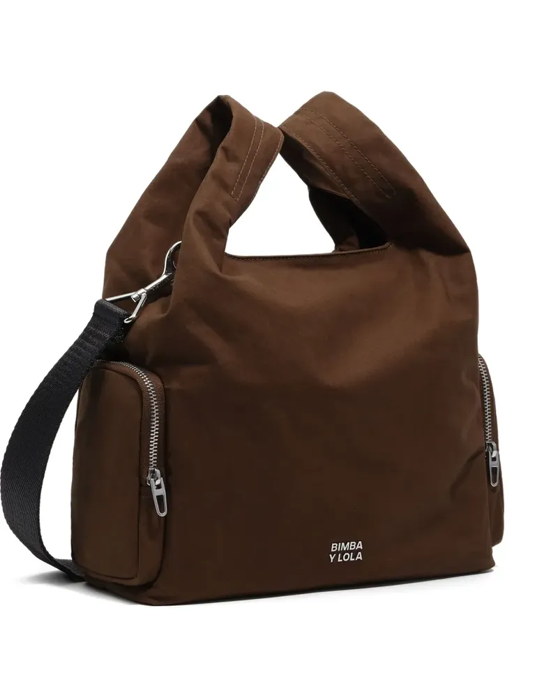 BIMBA Y LOLA medium logo-lettering satchel bag - Grün Grün