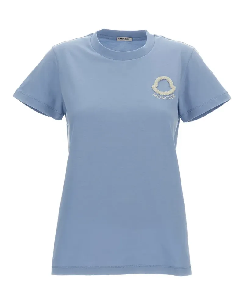 Moncler logo-detail T-shirt - Blau Blau