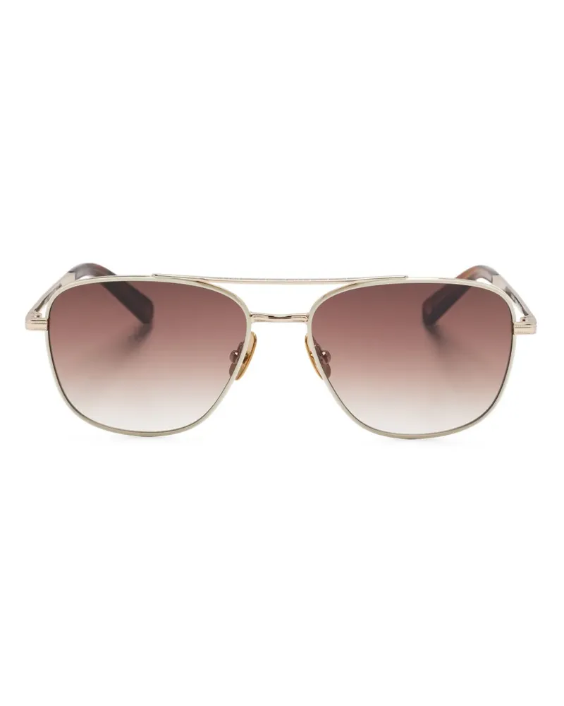 Garrett Leight El Capitan Sonnenbrille - Gold Gold