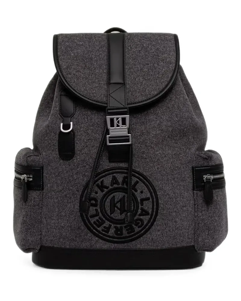 Karl Lagerfeld Rucksack mit Schnallenverschluss - Grau Grau