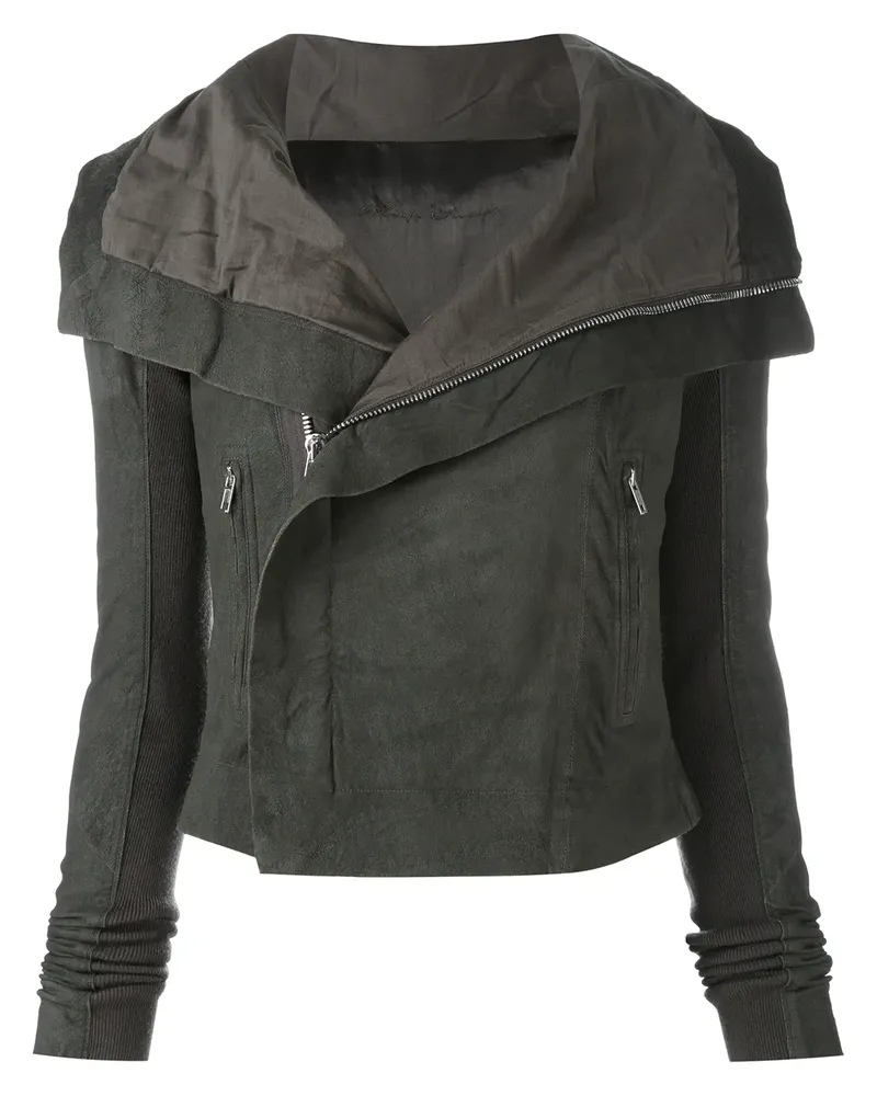 Rick Owens Bikerjacke mit verdecktem Reißverschluss - Grau Grau