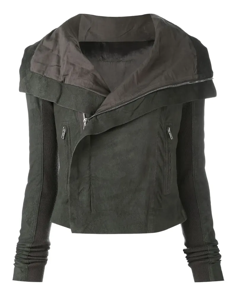 Rick Owens Bikerjacke mit verdecktem Reißverschluss - Grau Grau