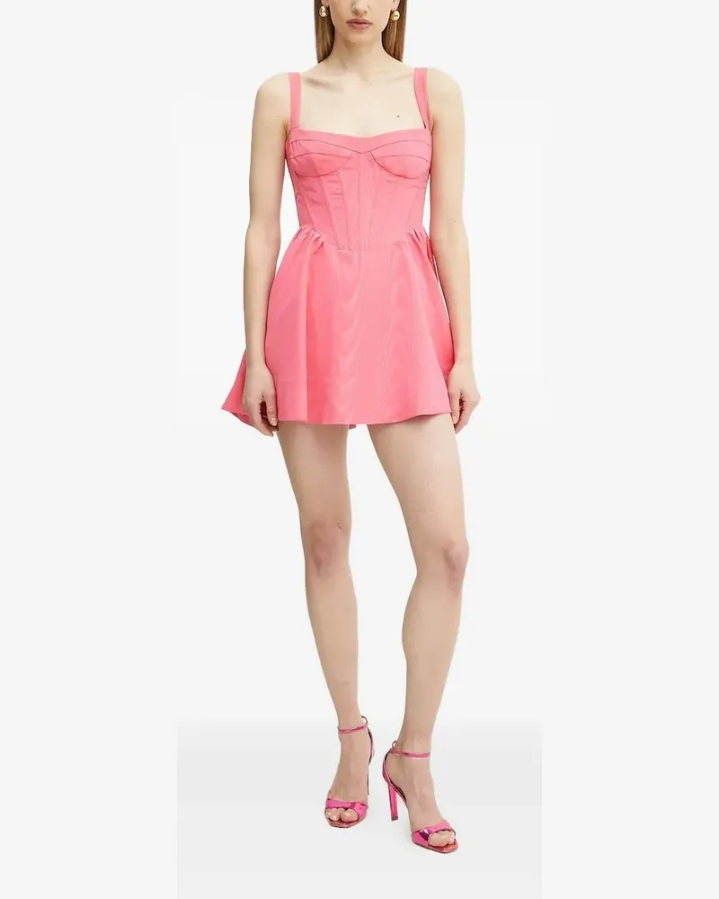 Bardot Skater-Minikleid mit Corsage - Rosa Rosa