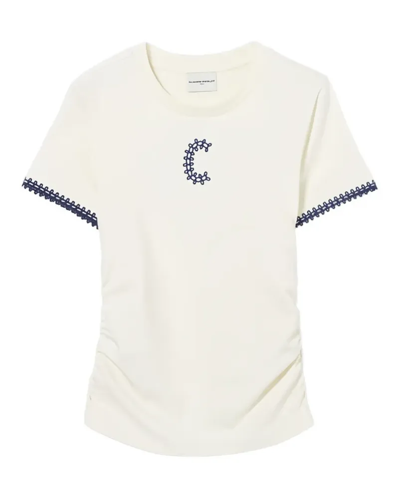 Claudie Pierlot Drapiertes T-Shirt - Braun Braun