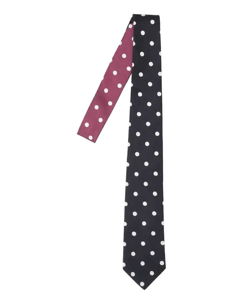 Paul Smith Seidenkrawatte mit Polka Dots - Schwarz Schwarz