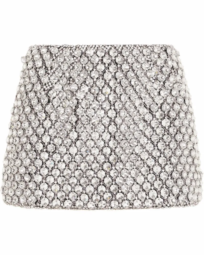 Dolce & Gabbana Minirock mit Kristallverzierung - Weiß Weiß