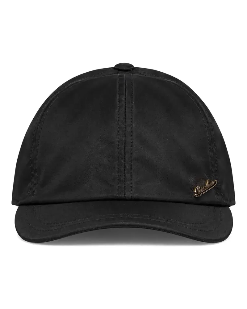 Borsalino Hiker Rain Baseballkappe mit Logoplakette - Schwarz Schwarz