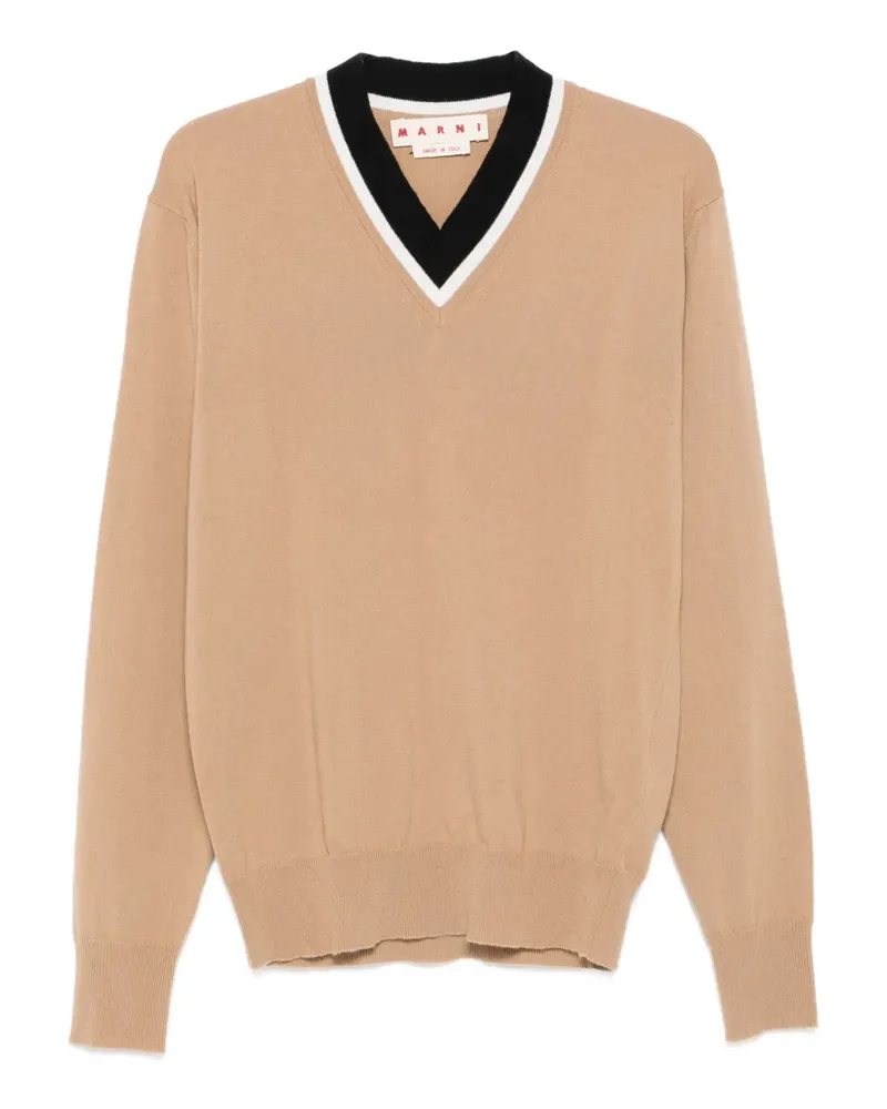 Marni Pullover mit V-Ausschnitt - Nude Nude