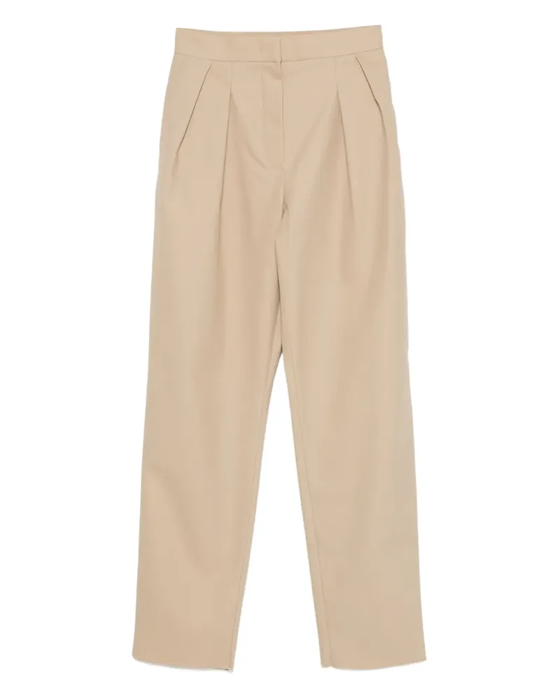 Max Mara Ungesäumte Dede Hose mit Falten - Nude Nude