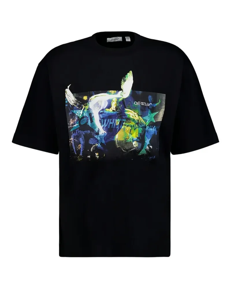 OFF-WHITE T-Shirt mit Caravaggio-Print - Schwarz Schwarz