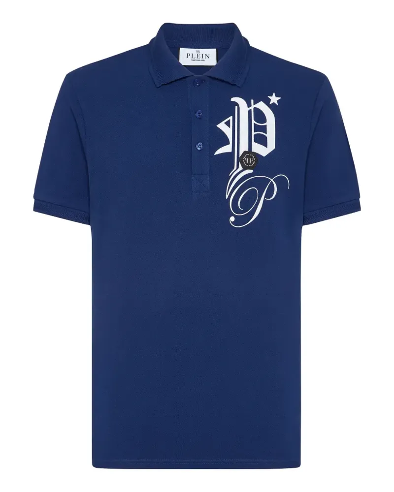 Philipp Plein logo-detail polo shirt - Blau Blau