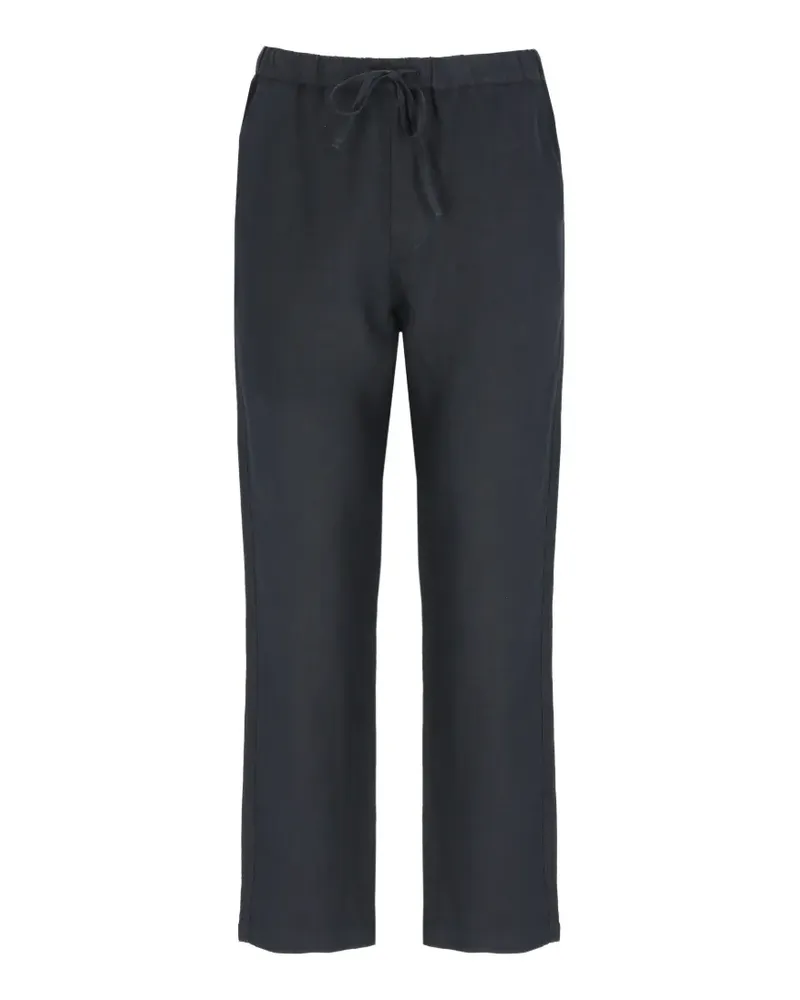 120% Lino drawstring-waist linen trousers - Schwarz Schwarz